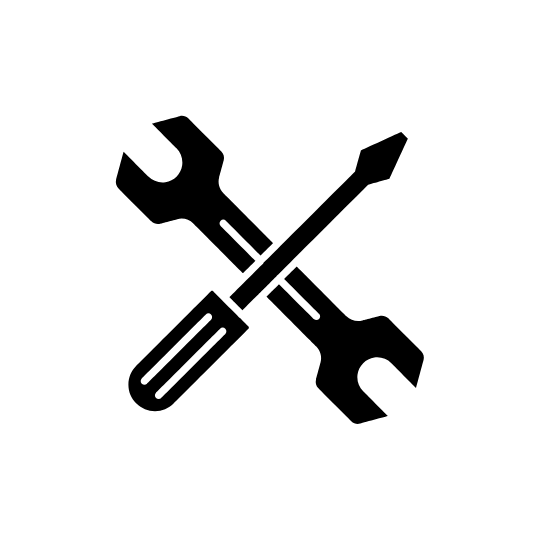 Screwdriver and spanner icons